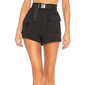 I. AM. Gia Harper Belted cargo shorts black